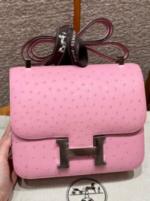 HM HRMS For Women Handbags Shoulder bags 100% KK ostrich Constance