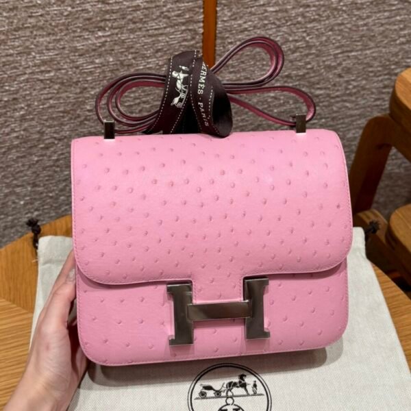 HM HRMS For Women Handbags Shoulder bags 100% KK ostrich Constance