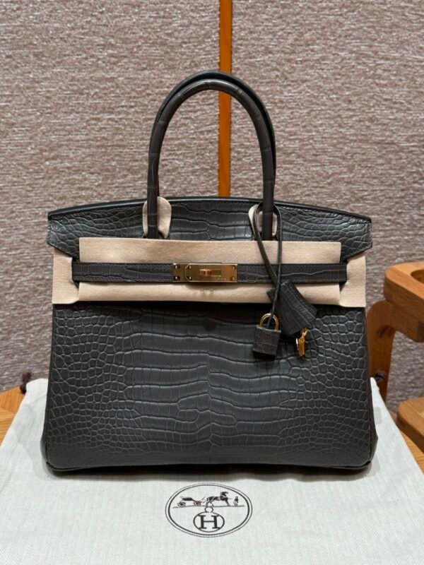 HM HRMS For Women Handbags Shoulder bags 100% Porosus Birkin 30
