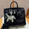 HM HRMS For Women Handbags Shoulder bags 100% Porosus Crocodile Birkin 25