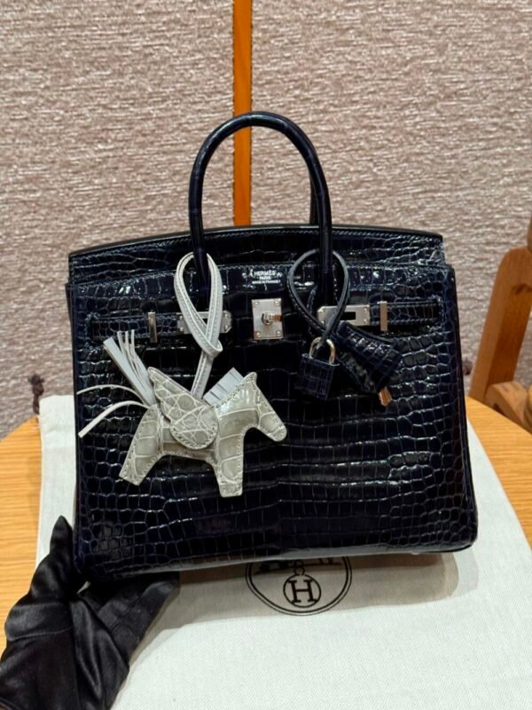 HM HRMS For Women Handbags Shoulder bags 100% Porosus Crocodile Birkin 25