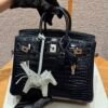 HM HRMS For Women Handbags Shoulder bags 100% Porosus Crocodile Birkin 25