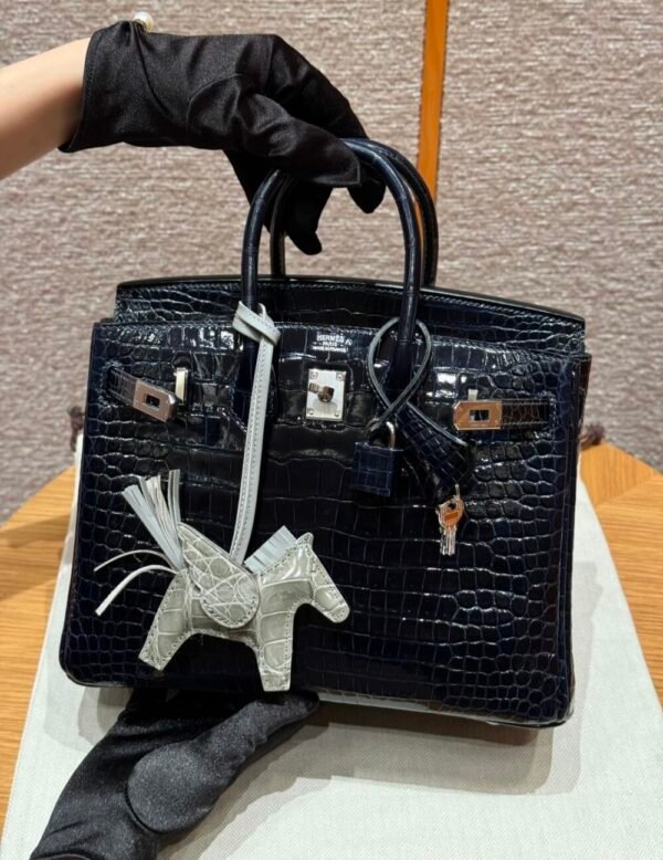 HM HRMS For Women Handbags Shoulder bags 100% Porosus Crocodile Birkin 25