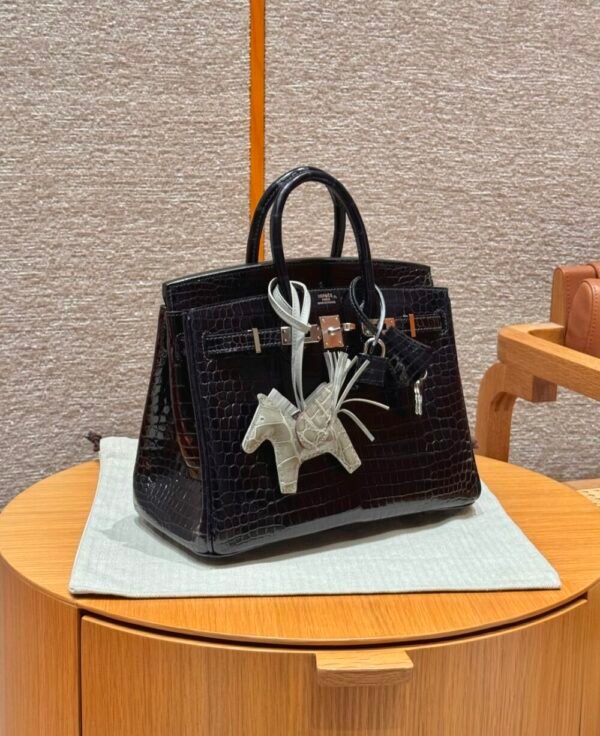 HM HRMS For Women Handbags Shoulder bags 100% Porosus Crocodile Birkin 25