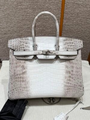 HM HRMS For Women Handbags Shoulder bags 100% Niloticus Birkin 25 Himalaya