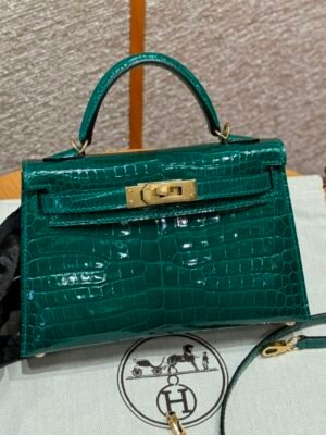 HM HRMS For Women Handbags Shoulder bags mini kelly 100% Porosus