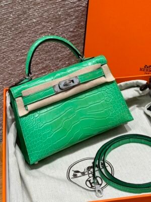 HM HRMS For Women Handbags Shoulder bags 100% Alligator mini kelly