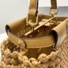 FI Peekaboo Mini Light Brown Braided Bag For Woman 18cm/7in