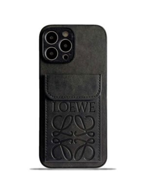 LOEWE iPhone Case With Card Holder Black-LZP241448