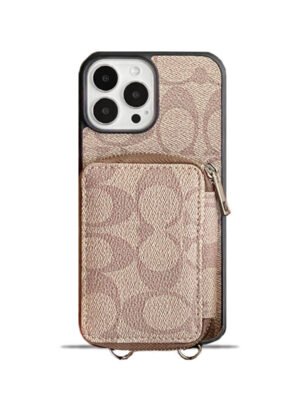 Coach iPhone Case With Wallet Coffee-LQB241412