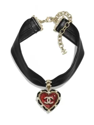 18K CC 2021 Leather Choker Necklace