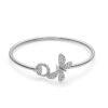 18K Double G Flora Bangle Diamond Bracelet