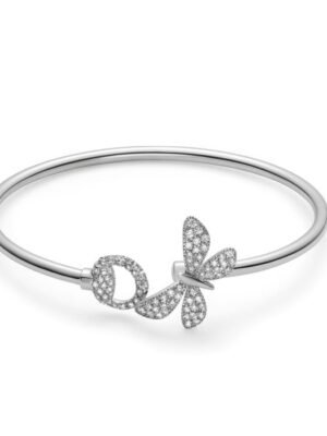 18K Double G Flora Bangle Diamond Bracelet