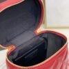 YSSL  Vanity Bag In Carr¨¦-Quilted Grain De Poudre Red For Women 6.4in/16.5cm YSL 649779DME276805