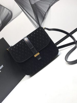 YSSL Le Monogramme Small Satchel In Monogram Canvas And Smooth Black For Women 9in/23cm YSL