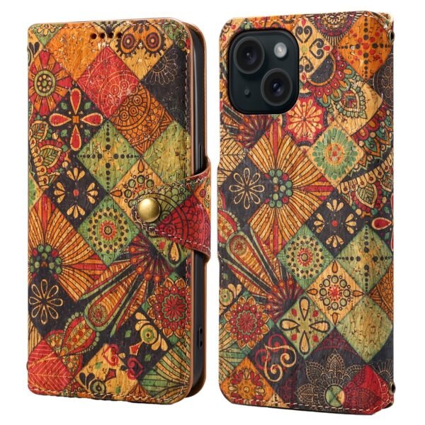 Vintage  Floral seasons Leather Wallet Case  ¨C Boho Chic Protection for iPhone Case