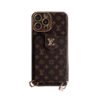 Advanced leather iPhone Case With Card Wallet And Strap