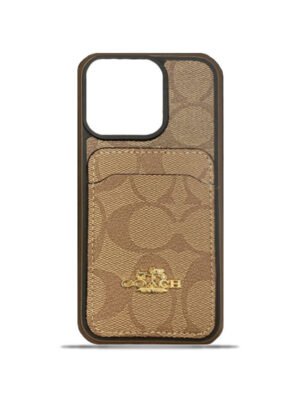 Coach iPhone Case With Card Holder Coffee -KB241416