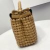 FI Peekaboo Mini Light Brown Braided Bag For Woman 18cm/7in