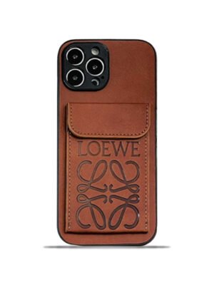 LOEWE iPhone Case With Card Holder Brown-LZP241448