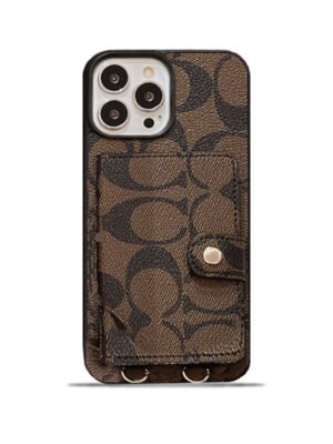 Coach iPhone Case With Wallet And  Strap Brown -SZK240402
