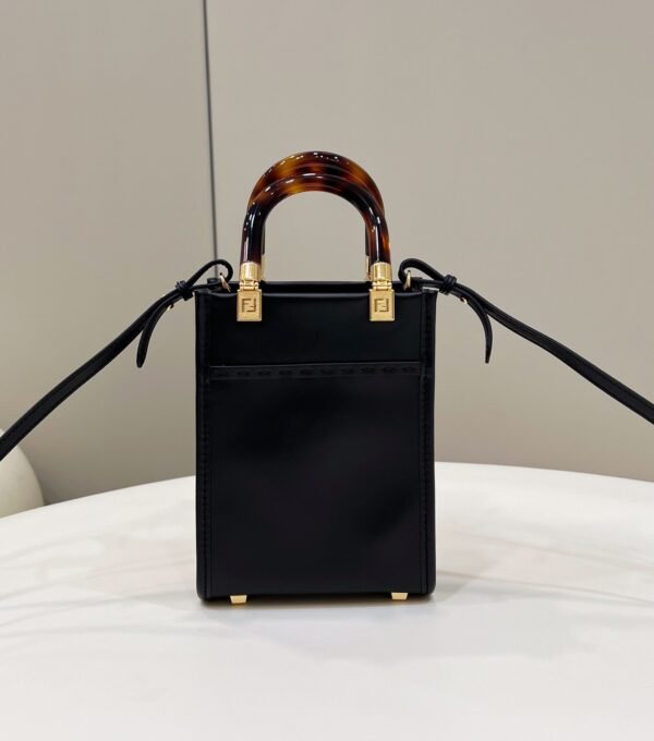FI Sunshine Shopper Black Mini Bag For Woman 13cm/5in