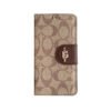Coach iPhone Case  Leather Flip Case with Card Holder Black-PTK241622