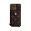 Advanced leather iPhone Case With Card Wallet And Strap