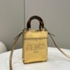 FI Mini Sunshine Shopper Gold For Women, Handbags, Shoulder And Crossbody Bags 7.1in/18cm FF 8BS051AJH7F1GNN