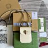 gg Bamboo Mini Handbag White For Women, Women’s Bags 6.2in/16cm gg 702106 UZY0T 9022