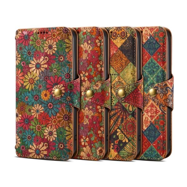Vintage  Floral seasons Leather Wallet Case  ¨C Boho Chic Protection for iPhone Case