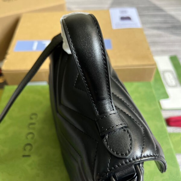 gg Marmont Mini Top Handle Bag Black For Women, Women’s Bags 8.3in/21cm gg ?