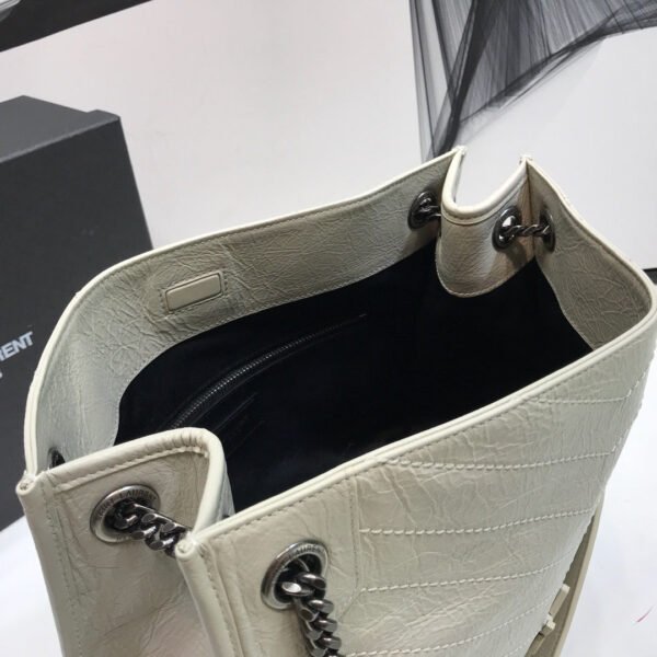 YSSL Niki Medium Shopping Bag White For Women 12.6in/32cm YSL?