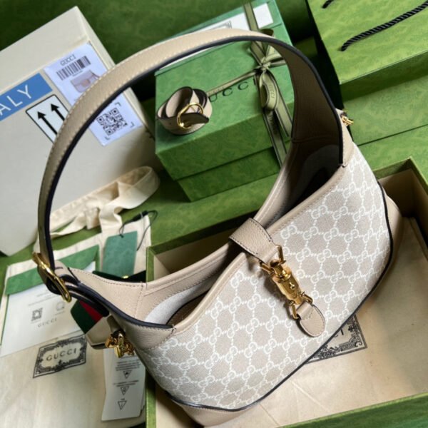 gg Jackie 1961 Small gg Shoulder Bag Beige For Women, Women’s Bags 11in/28cm gg ?678843 UULAG 9682