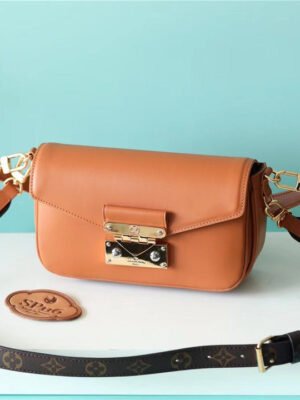 LV Swing Monogram Hazelnut Brown For Women,  Shoulder And Crossbody Bags 24cm/9.4in LV M20396