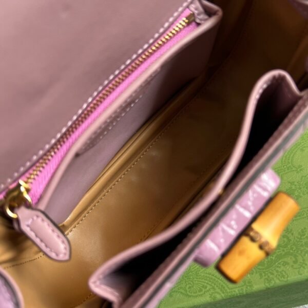 gg Bamboo 1947 Crocodile Top Handle Bag Pink For Women, Women’s Bags 10.2in/26cm gg