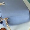 LV Capucines BB Taurillon Light Blue/ Beige For Women, Women’s Bags, Shoulder And Crossbody Bags 10.6in/27cm LV