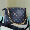 LV Coussin PM Puffy Navy Blue For Women,  Shoulder And Crossbody Bags 10.2n/26cm LV