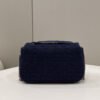 FI Baguette Chain Midi Navy Blue FF Fabric Bag For Woman 14.5cm/6in