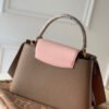 LV Capucines BB Taurillon And Python Taupe Brown/Eau De Rose Pink For Women,  Shoulder And Crossbody Bags 10.4in/27cm LV M57539