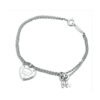 18K T Heart Tag Key Bracelet