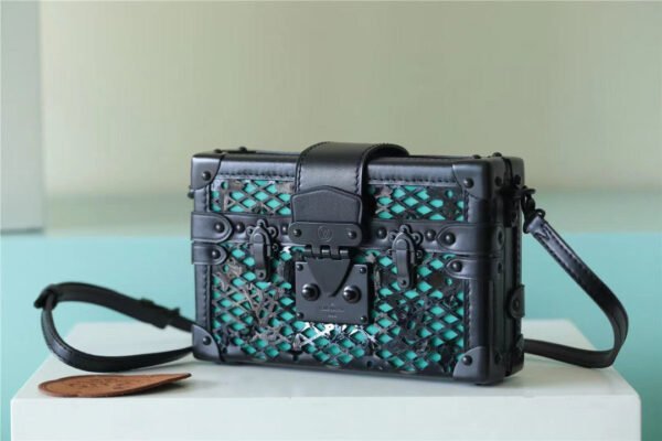 LV Petite Malle Monogram Pattern Black For Women,  Shoulder And Crossbody Bags 7.9in/20cm LV?