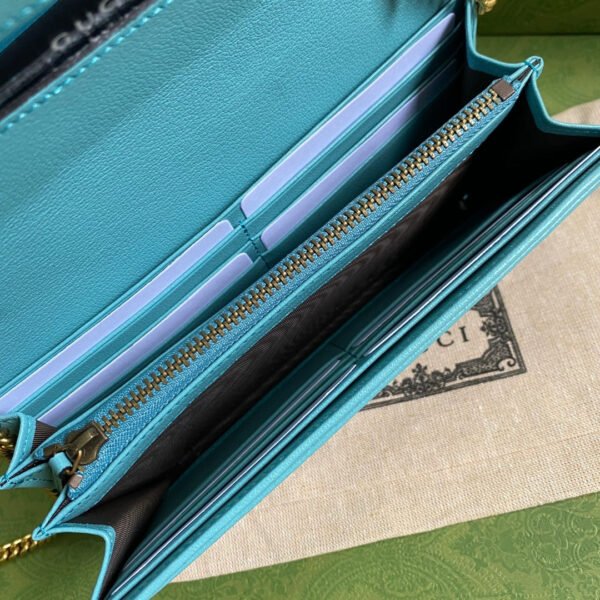 gg Diana Chain Wallet With Bamboo Blue For Women, Women’s Bags 7.4in/19cm gg