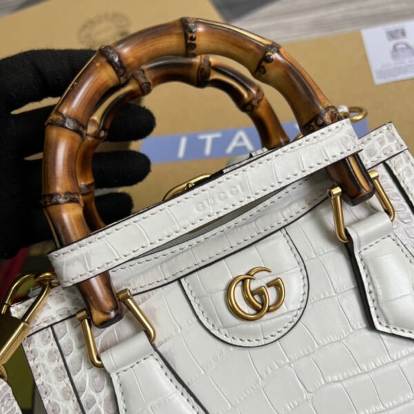 gg Diana Mini Tote Bag White For Women, Women’s Bags 7.9in/20cm gg
