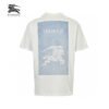 Burberry White T-Shirt with Knight Graphic