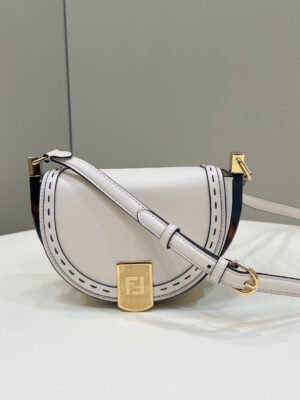 FI Moonlight Saddle White Bag For Woman 19cm/7.5in