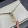 0e8b66f0 YSSL Cassandra Medium Chain Bag White In Grain De Poudre Embossed For Women 8.6in/22cm YSL 532750BOW0W9207
