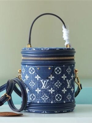 LV Cannes Monogram Denim By Nicolas Ghesquiere For Women, Women’s Bags, Shoulder And Crossbody Bags 6.7in/17cm LV