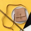 1-108 YSSL Kaia North/South Satchel Bag In Vegetable Tanned Brown Material With Gold Hardware For Women 6.6in/18cm YSL 668809BWR6W2725