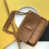 YSSL Niki Medium Chain Bag Brown In Vintage Crinkled With Gold Toned Hardware For Women 11in/28cm YSL